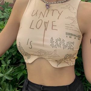 Crop top with barcode